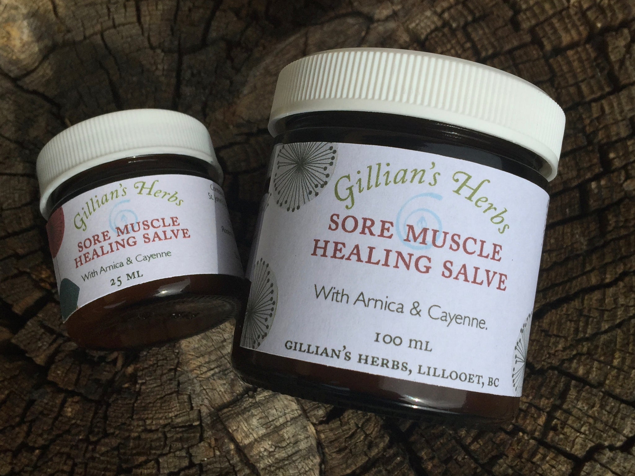 Sore Muscle Salve with Arnica and Cayenne (25 mL/0.9 oz or 120 mL/3.5 oz)